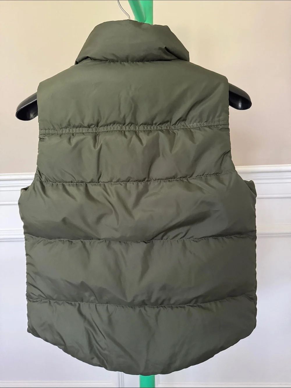 J. Crew Olive Quilted Puffer Vest